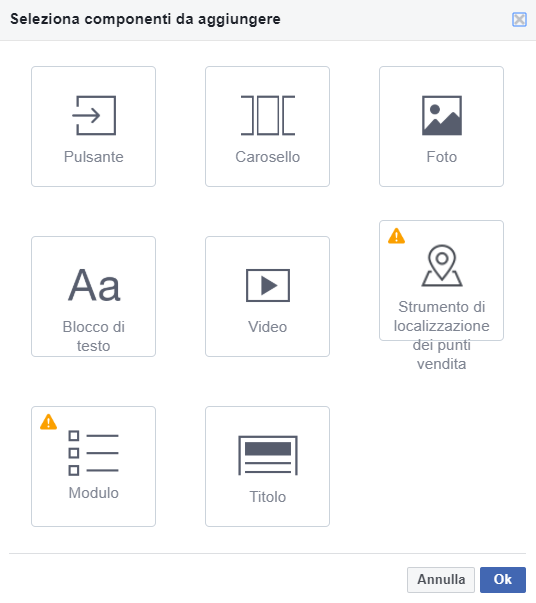 personalizzazione Instant Experience