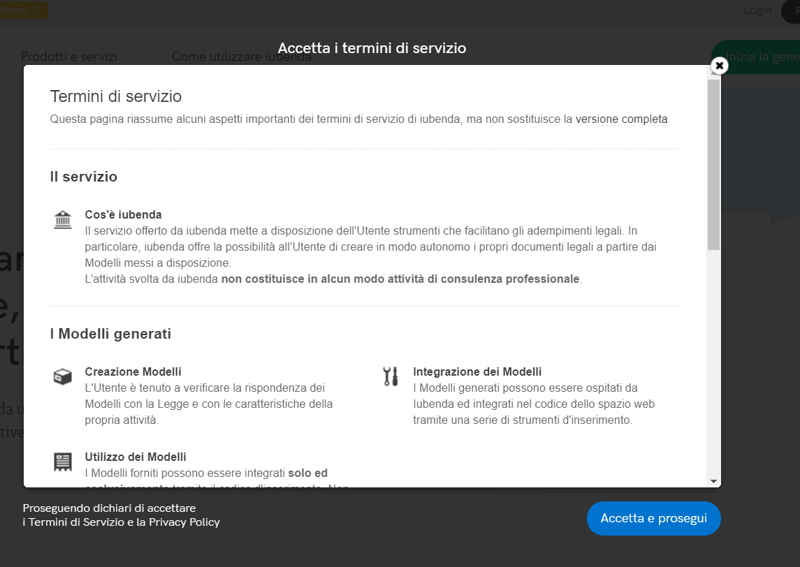 privacy e cookie policy su wordpress